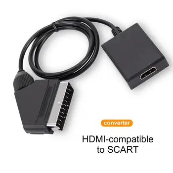 Конвертор, съвместими с HDMI, в SCART, преносим, щепсела и да играе, кабел-адаптер, съвместим с HDMI, в SCART с висока резолюция за вашия компютър