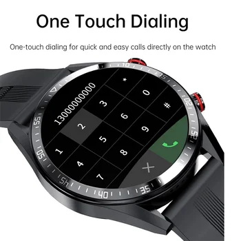 Носимые устройство AMOLED дисплей смарт часовници мъжки BT Call умни часовници с пълна докосване 4G Памет TWS Музика фитнес умен часовник