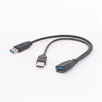 Портове и съединители USB2.0 Хъб USB 2.0 мъжки до 2 Dual USB Женски конектор Сплитер Hub захранващ Кабел Адаптер за PC, телефон, лаптоп кабел