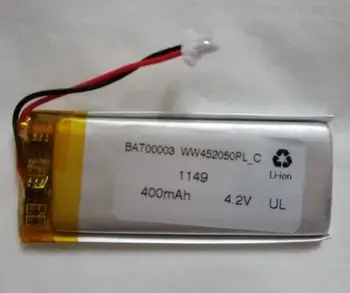 2 бр./лот 452050 402050 3,7 По-4,2 На 400 mah акумулаторна полимерна литиево-йонна батерия Li-po