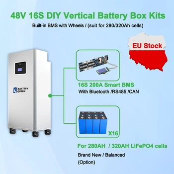 48 Батерия САМ Калъф Комплекти с Smart BMS 16 бр. EVE 280ah LiFePO4 на Батерията Литиево-Фосфат Калъф Съберат Кутия за Съхранение на Слънчевата