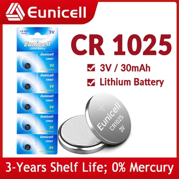 Eunicell CR 1025 DL1025 BR1025 5022LC KCL1025 CR1025 3 В 30 mah Литиева Батерия, Дистанционно Управление на Часовник Монета Батерии