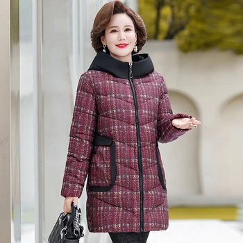 Зимните паркове за жени, новост 2023, ежедневни дебела топла зимна naka сако, дамско яке с качулка с цип, елегантно палто с памучна подплата за мама