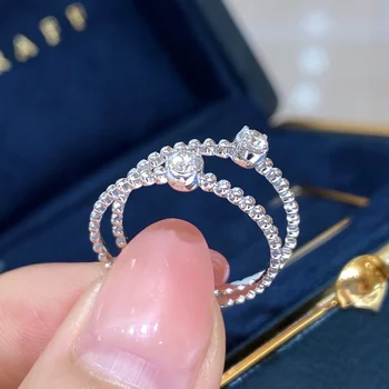 Pirmiana Минималистичен стил, 18-каратово злато, естествен изумруд, рубин, сапфир, пръстени с диаманти, мода декорация на палеца, дамски официални подаръци