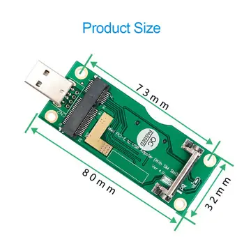 RYRA Mini PCI-E до USB 2.0 карта-адаптер с гнездо за SIM карта за HUAWEI SAMSUNG за модул WWAN/LTE 3G/ 4G