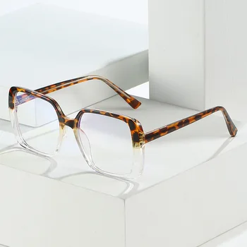 SHAUNA Ретро Квадратни Прозрачни Очила С Анти-синя Светлина, Дамски два цвята Рамки За Очила, Модерен Дограма TR90 С Пружинным тръба на шарнирна Връзка, Мъжки Оптични Рамки