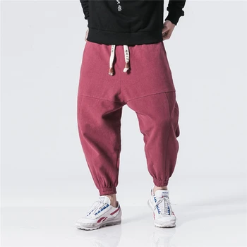 Есенно-зимни плътни зреещи Мъжки спортни панталони са Модерни ежедневни панталони за джогинг мъжки панталон с еластична талия