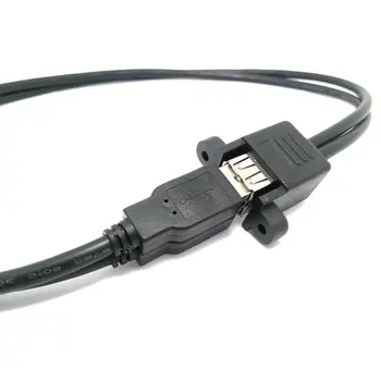 Сиамски двоен разклонител USB 2.0 с дупки за винтове, може да се монтира с помощта на ушния USB-удължител метална рамка 0,5 м /50 см