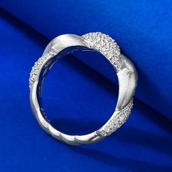 PuBang Изискани бижута от масивно сребро 925 проба, създадено коктейл пенливи диамантен пръстен за жени, сватбен подарък, директна доставка