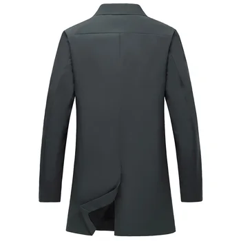 Мъжки супер текстурная модни и ежедневни яке 2022, пролет-есен, нови непромокаеми палта със средна дължина, с яка 