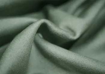 Двупластова кашмир плат метър боб зелено-сив, зимни дрехи вълнена кашмир кърпа 150 см вълнена кърпа на едро вълнена кърпа