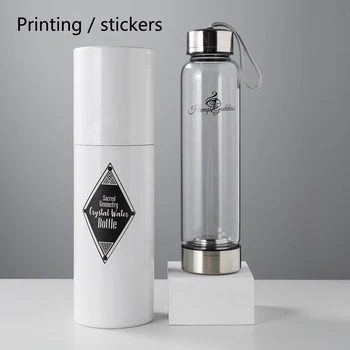 Висококачествена кристален бутилка за вода Runyangshi, индивидуален лого, изображение, текст, посуда за напитки, креативен подарък
