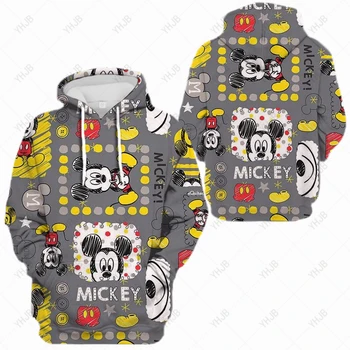 Оригинален дизайн Диснеевская hoody с принтом Мики Спайса, cartoony топ, универсална hoody, модни hoody с качулка, дамски, мъжки, детски