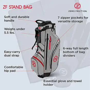 Сива чанта за голф, кърпа за голф и ръкавици в пакет